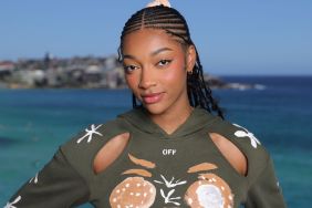 Angel Reese Nails Mob Wife Chic in Roberto Cavalli Dress Held up by Strings