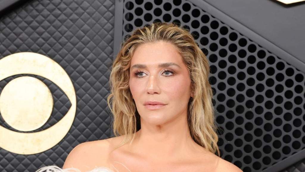 Kesha Makes Waves in White Sheer Style at Grammys After-Party
