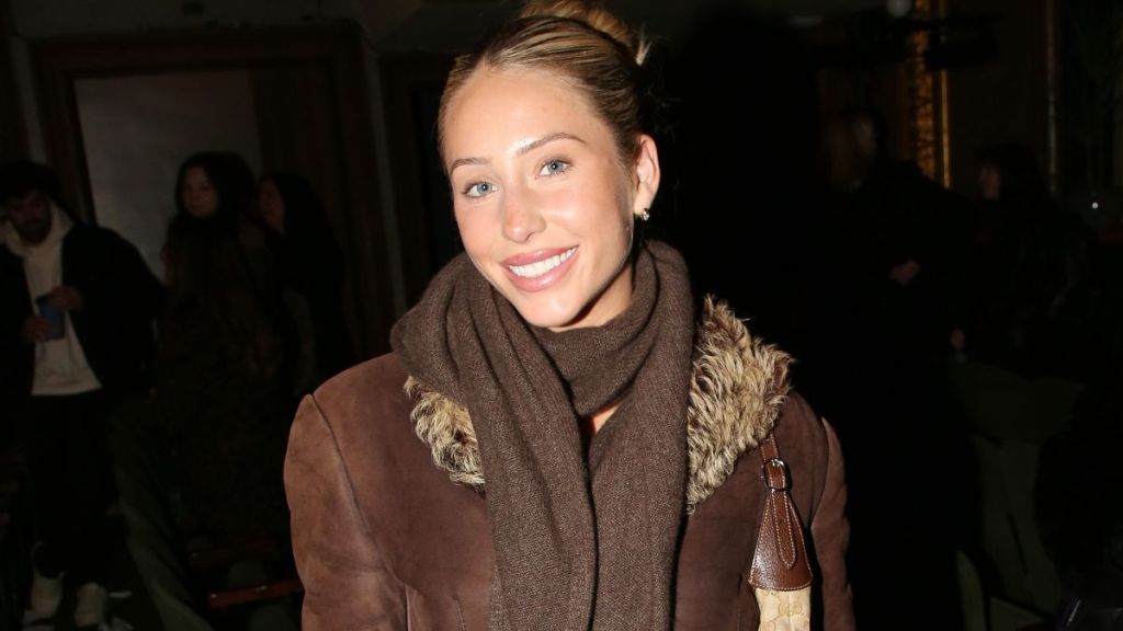 Alix Earle Layers Micro Miniskirt Under Gucci Faux Fur Jacket Look