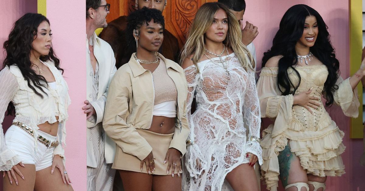 Cardi B’s Zimmermann Corset Dress for Super Bowl Does WAG Style Romantic