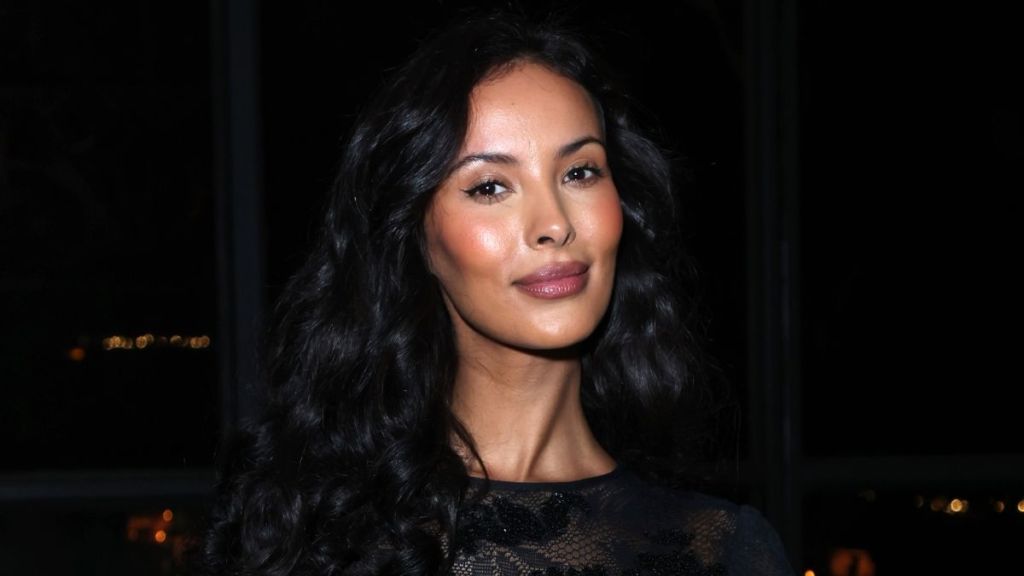 Maya Jama Dances Away in Fully See-Through Diotima Crocheted Dress