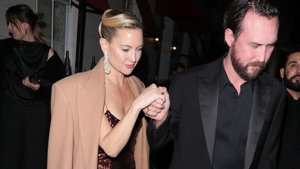 Kate Hudson Gives Luxe Glamor in High Slit Galvan London Dress