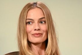 Margot Robbie Wows in Strapless Dilara Findikoglu Micro Minidress