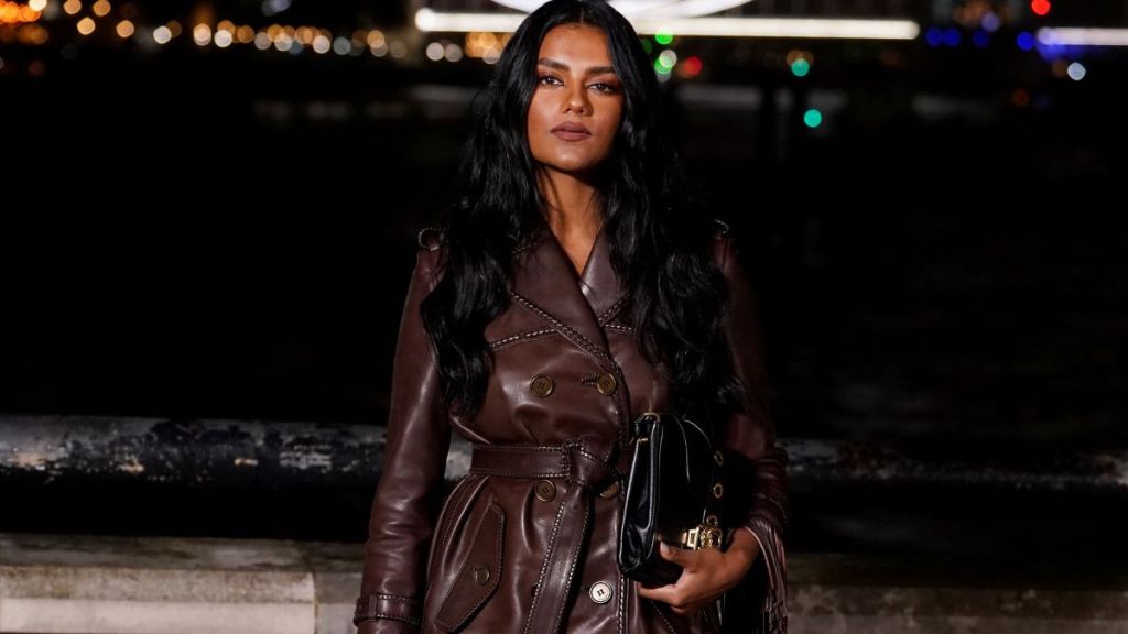 Simone Ashley’s Micro Minidress Is Actually a Burberry Leather Coat