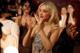 Sabrina Carpenter’s Valentino Skirt’s High Slit Is Dramatic for Grammys