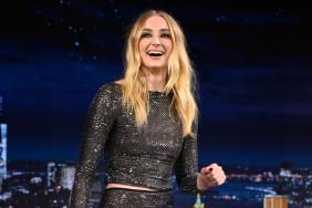 Sophie Turner Parties in Micro Minidress With Strings for Birthday