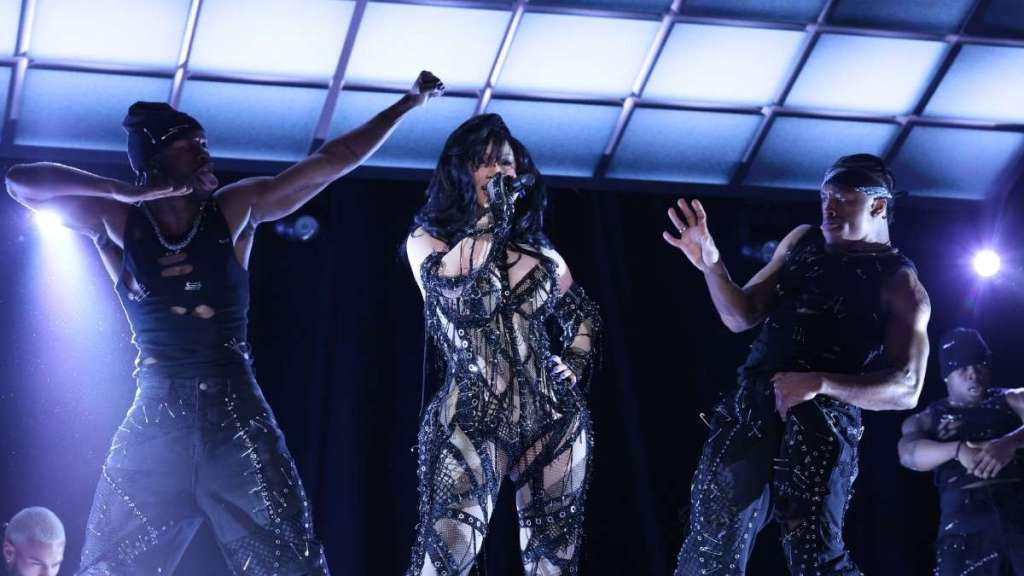 Cardi B Rocks Sheer Strappy Catsuit for SNL Performance