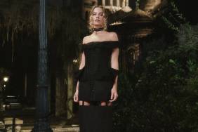 Margot Robbie's Thom Browne Corset Dress Doubles Down as Minidress