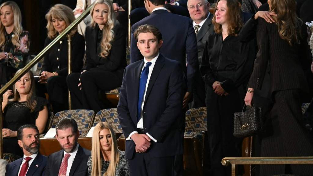 Donald Trump's Son Makes First Appearance Since Father's Inauguration