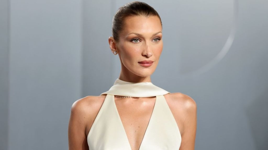 Bella Hadid's Fully Sheer Roberto Cavalli Dress Is All Bold & Bling