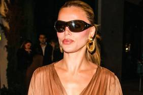 Brooks Nader Puts on Fully Sheer Top for Dinner Date