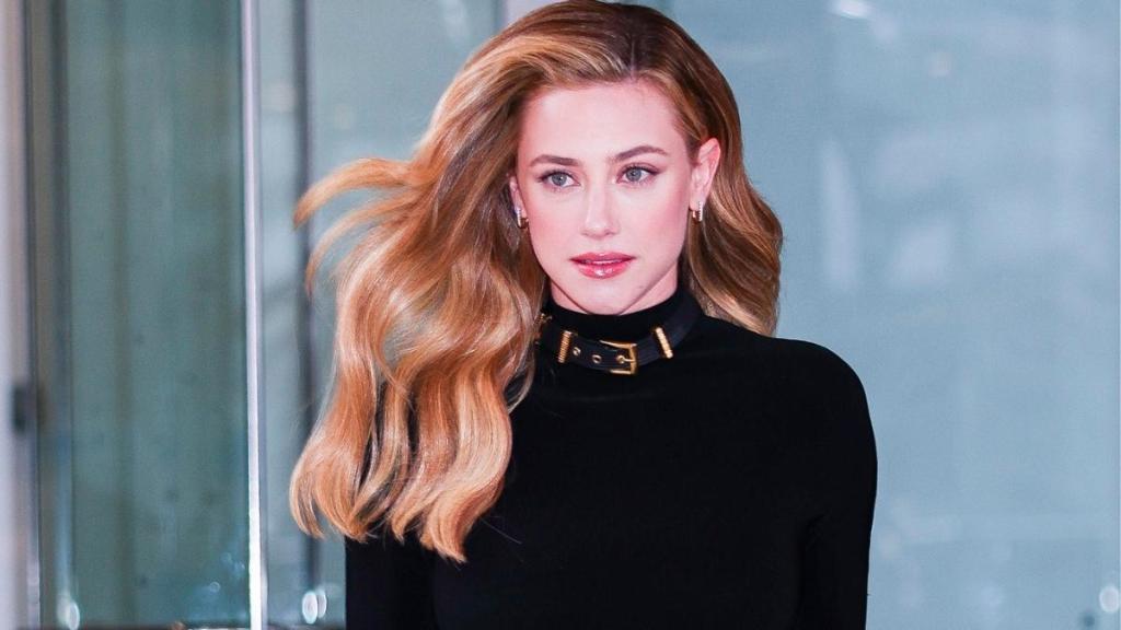 Lili Reinhart Opts for Belted Mini Dress During Press Tour Stop