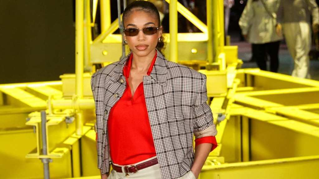 Lori Harvey's Skirt Boasts Daringly High Slit for PFW