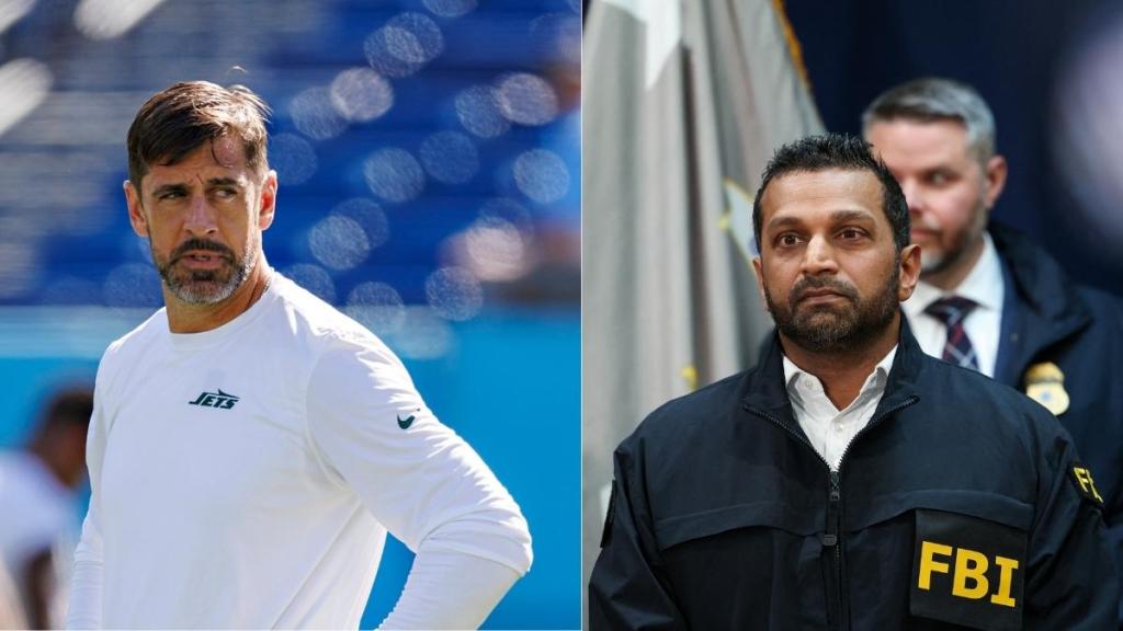 Aaron Rodgers Seemingly Slams FBI Director Kash Patel Hockey Celebration