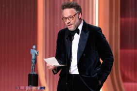Seth Rogen Accepts Catherine O'Hara's Award, Gets Emotional