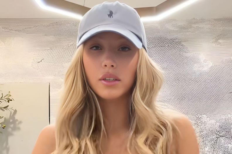 Alix Earle see-through micro minidress