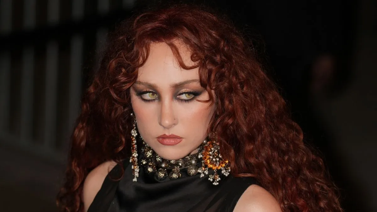 Chappell Roan performing at Lollapalooza Argentina 2026 in embellished costume