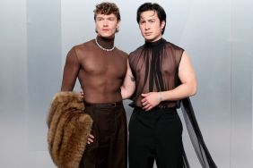 Hudson Williams & Connor Storrie Twin in Fully See-Through Tops at Oscars Party