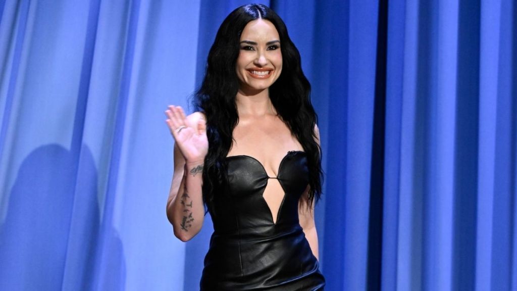 Demi Lovato Steps Into The Tonight Show Spotlight in a String-Held Dress