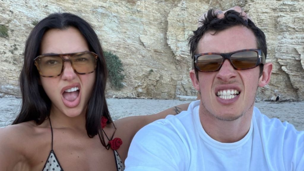 Dua Lipa Soaks Up the Sun in String Bikini Alongside Callum Turner