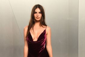 Emily Ratajkowski's Oscar Party Dress Is Held Up By 2 Thin Straps