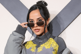 Becky G's Off-White Slip Micro Minidress Is Lacy Perfection