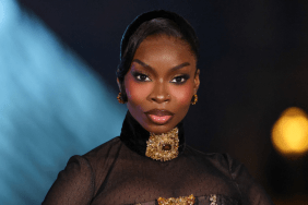 Olandria Carthen Wears Fully See-Through Bodysuit & Micro Miniskirt at Party