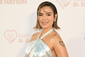 Karol G's Liquid Silver Celia Kritharioti Gown Boasts Daring Side Cut-Out