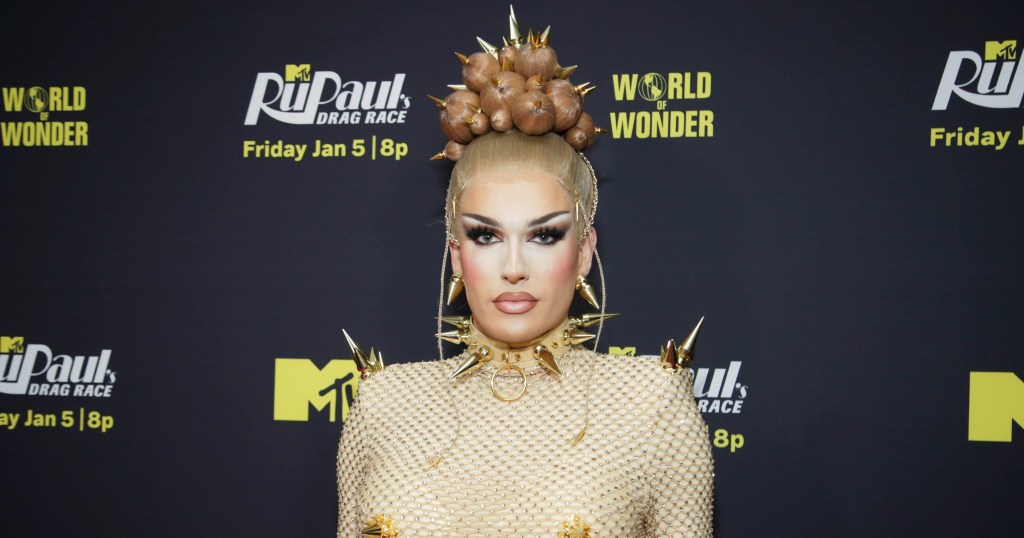 Plane Jane at the RuPaul's Drag Race Season 16 premiere