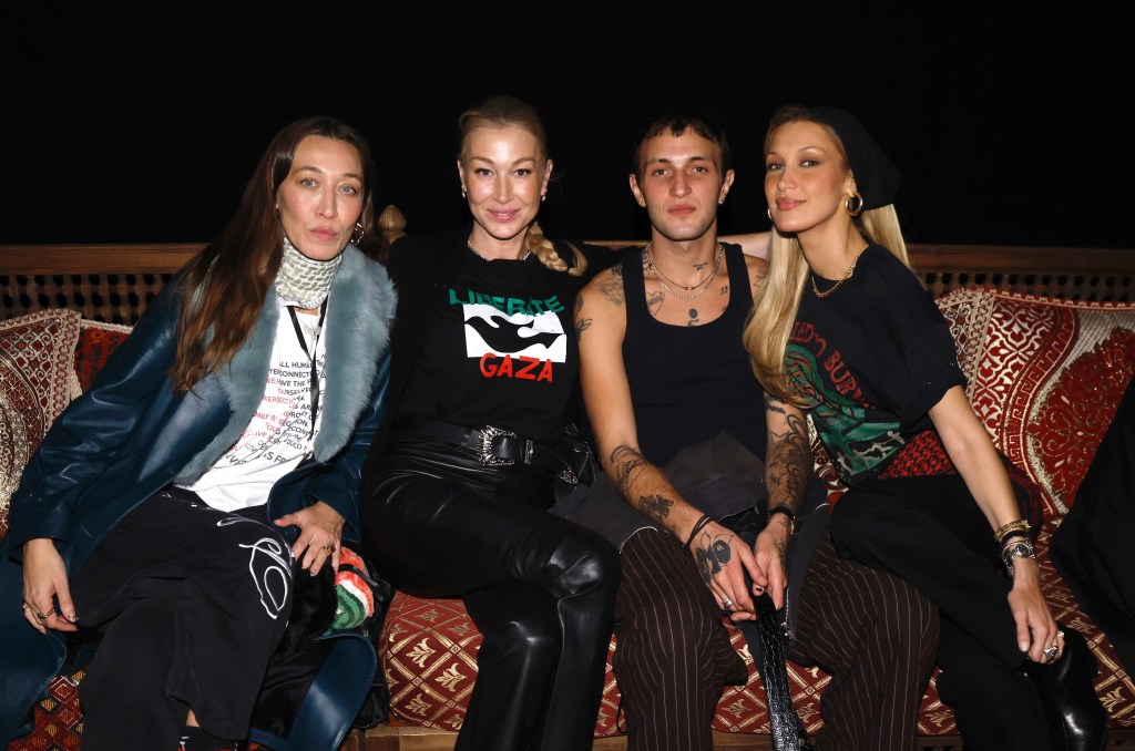 Anwar Hadid with Bella and Gigi