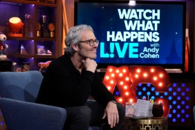 Side profile shot of Andy Cohen on Watch What Happens Live