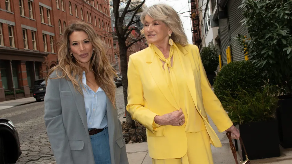 Martha Stewart and her makeup person