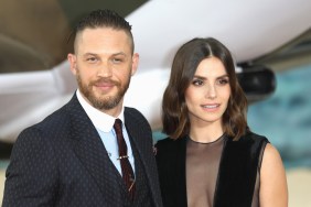 Tom Hardy with his wife