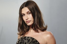 Hailey Bieber Steps Out in Striking Strapless Dress at Vanity Fair Oscar Party