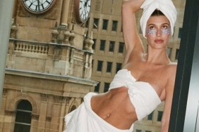 Hailey Bieber Turns Heads With Bold Towel Styling for Rhode