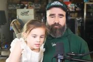 Jason Kelce daughter New Heights podcast 2026 march madness bracket