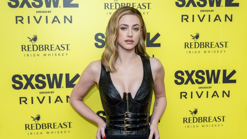 Lili Reinhart Keeps All Eyes on Her in Tie-Up Dress With Sky-High Slit