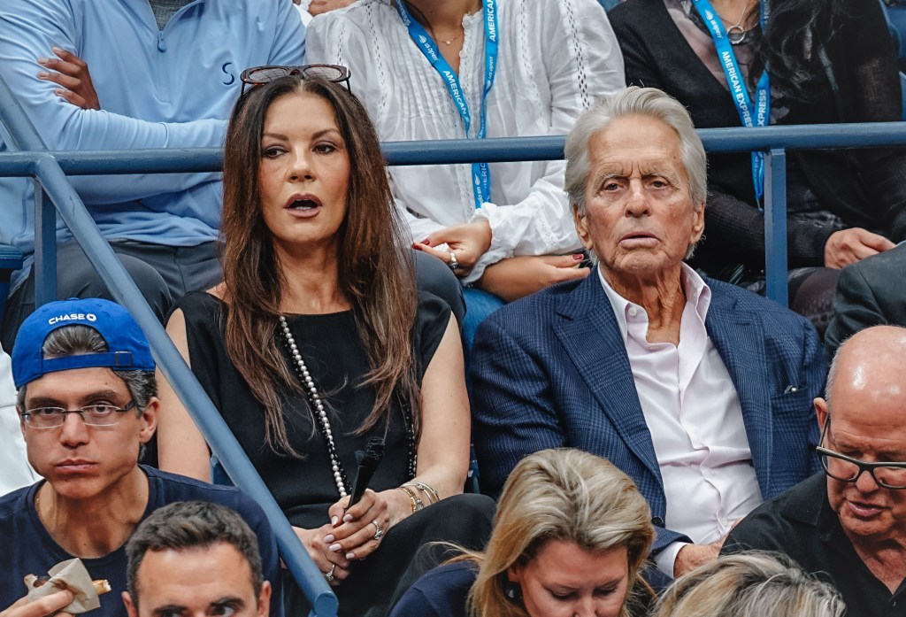 Michael Douglas with his wife