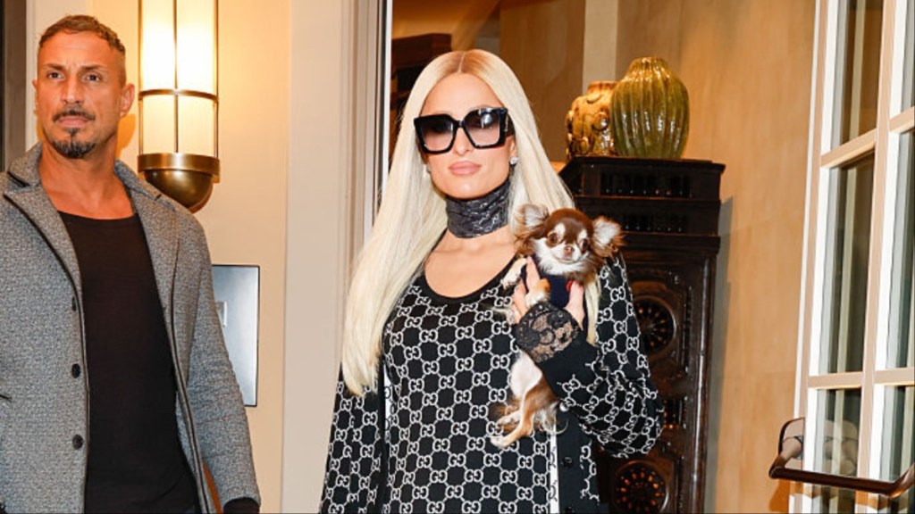 Paris Hilton Is a 'Gucci Girl' in Chic Micro Miniskirt Look