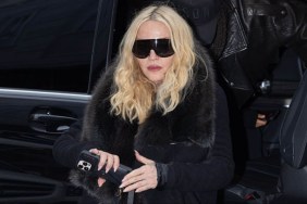 Madonna’s Strapless Corset & Mini Shorts Look Pops After MFW Appearance