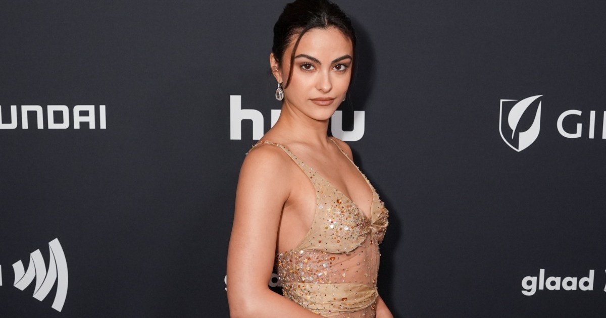 Camila Mendes' Halter Top Has a Dangerously Bold Cutout for Q&A Event