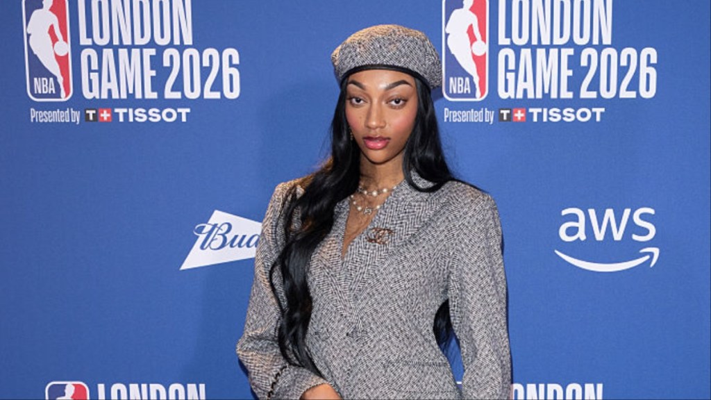 Angel Reese’s Basic Cami Top Keeps It Casual Under Juicy Couture Tracksuit