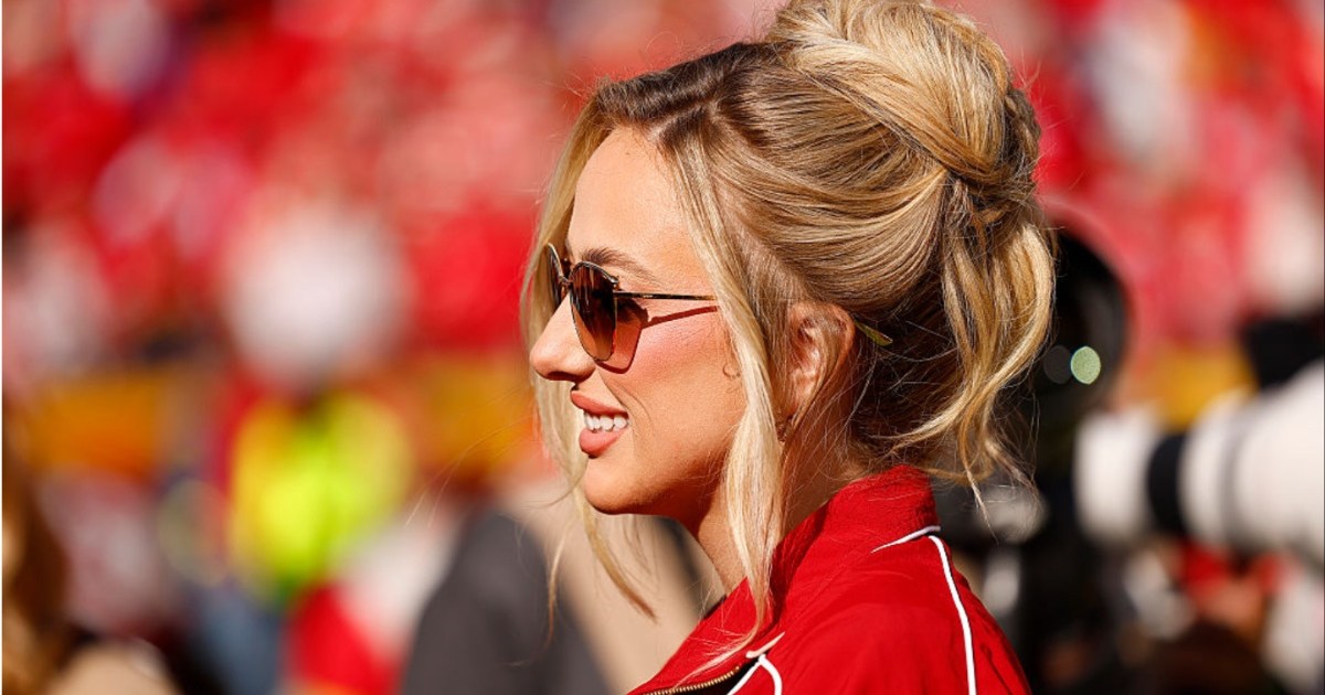 Brittany Mahomes Pulls a 'Baywatch' Move in Red Swimsuit in Beach Photos