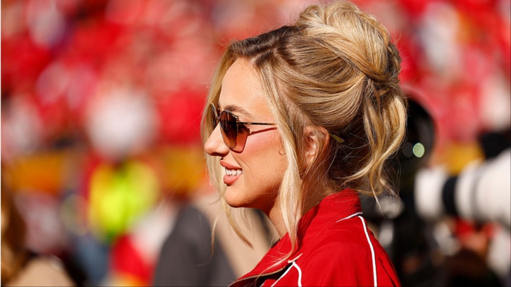 Brittany Mahomes Pulls a ‘Baywatch’ Move in Red Swimsuit in Beach Photos