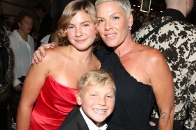 Pink with her children