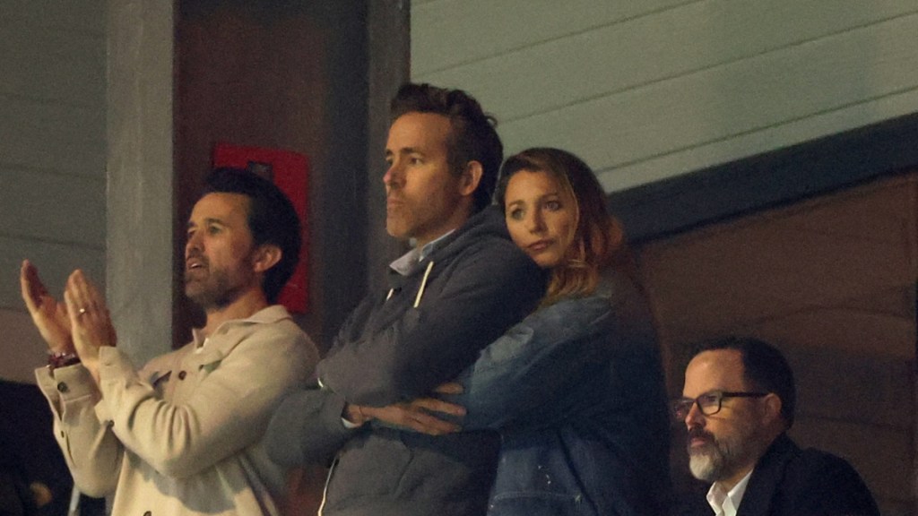 Ryan Reynolds Kisses Wife at Wrexham Game Amid Legal Drama