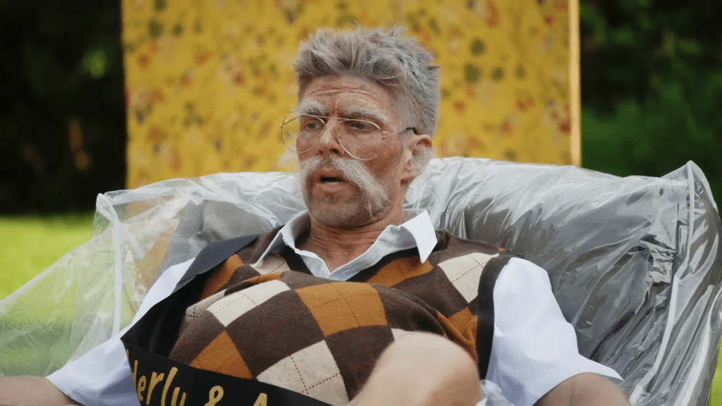 Kyle Cooke dressed up like an old person on Summer House Season 10, Episode 9