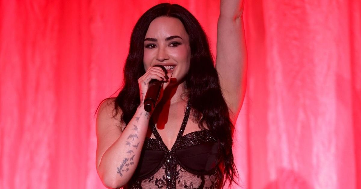 Demi Lovato's Fully Sheer Micro Minidress Dominates Her Performance
