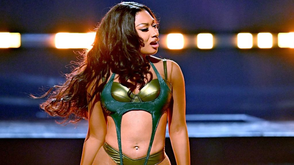 Megan Thee Stallion's See-Through Catsuit Has Huge Side Cutouts Amid Broadway