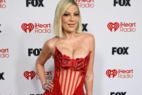 Tori Spelling Turns a Corset Dress Into a Statement With Sheer Twist at the Awards